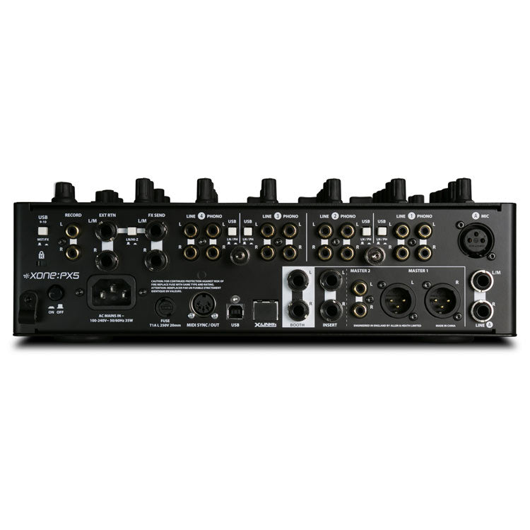 Allen & Heath Xone:PX5 4-Channel DJ Mixer - rear