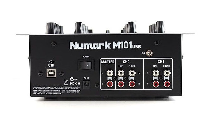 Numark M101 USB Compact DJ Mixer Rear