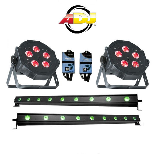 ADJ Mega Tri Par Can and Ultra-Bar 9H Lighting Equipment Package