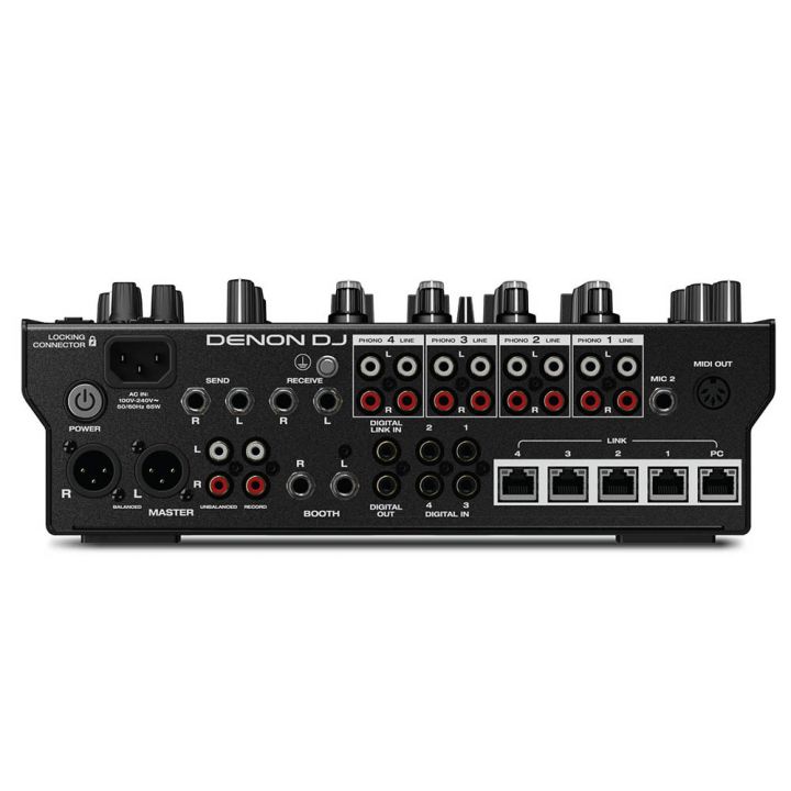 Denon DJ X1850 Prime Professional 4-Channel DJ Club Mixer Rear