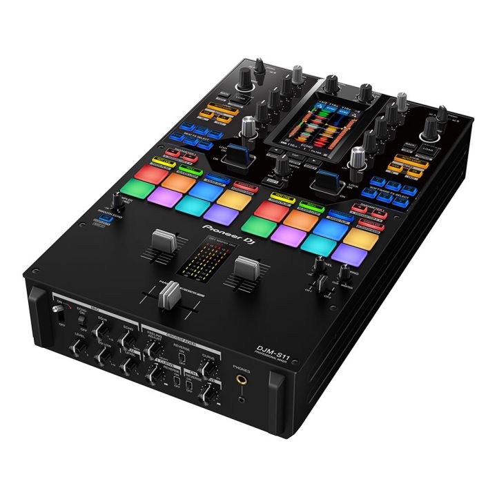 Pioneer DJ DJM-S11 2-Channel Scratch and Battle DJ Mixer Angle