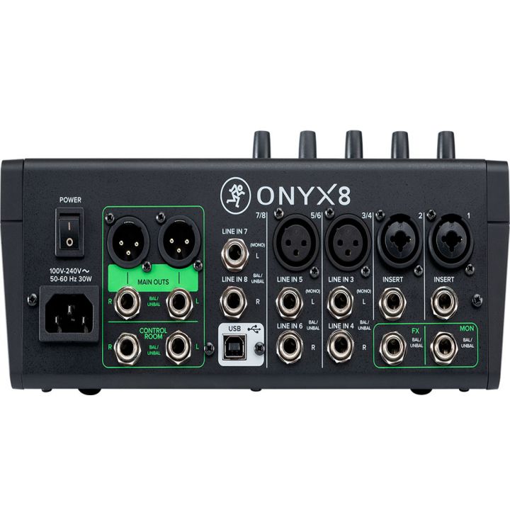 Mackie Onyx 8 Channel Analog Mixer Rear
