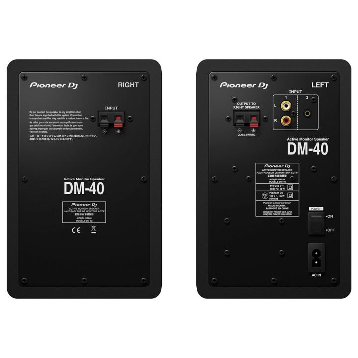 Pioneer DJ DM-40 Speakers Rear