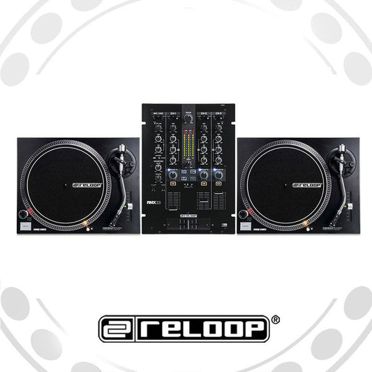 Reloop RP-2000Mk2 Turntable and RMX-33i Mixer DJ Equipment Package