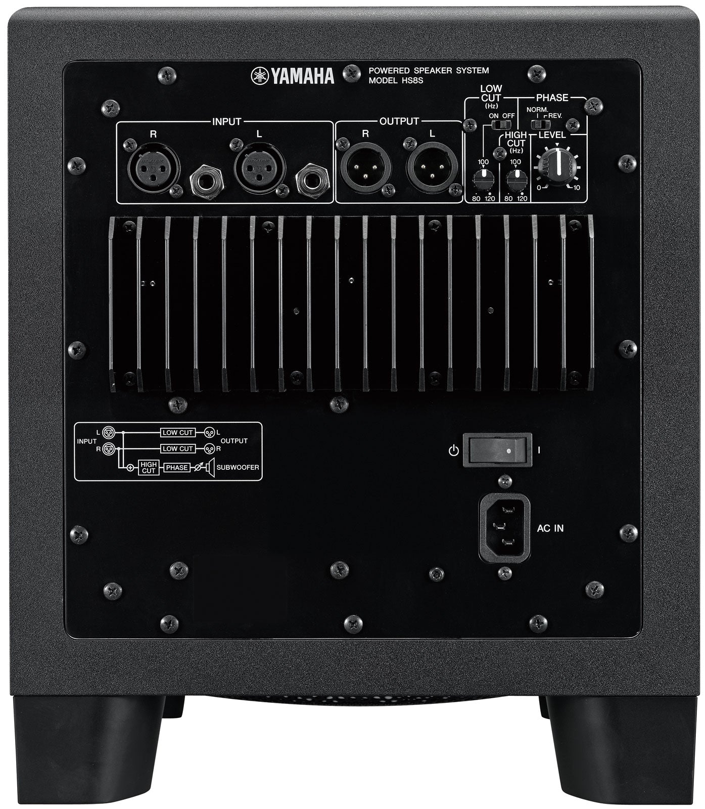 Yamaha HS8S 8" Bass-Reflex Powered Subwoofer