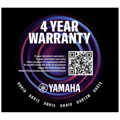 Yamaha DBR15 Active PA Speaker Warranty